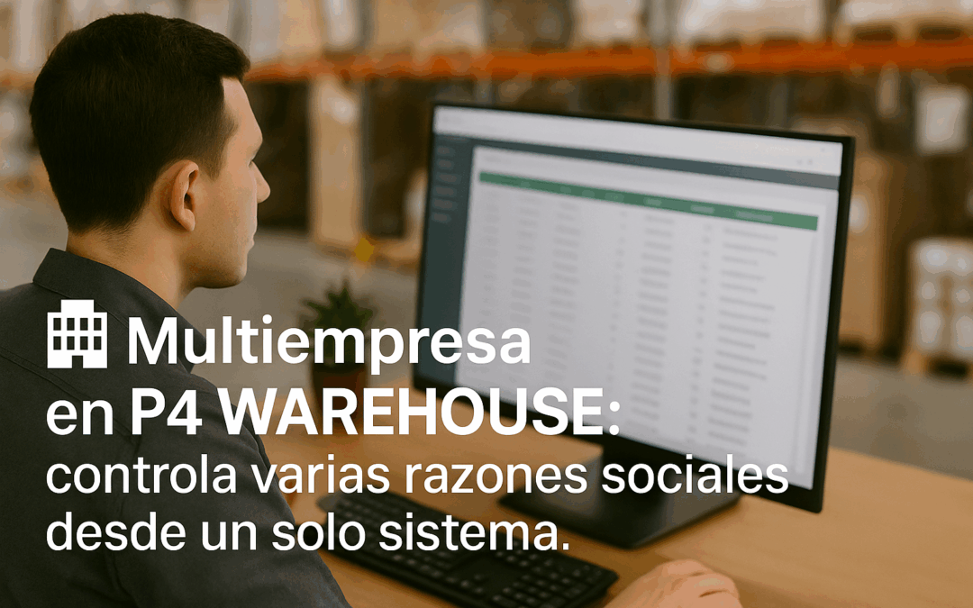 La funcionalidad Multiempresa en P4 WAREHOUSE te permite gestionar múltiples razones sociales de forma completamente separada y organizada, pero desde una única plataforma. Esto significa